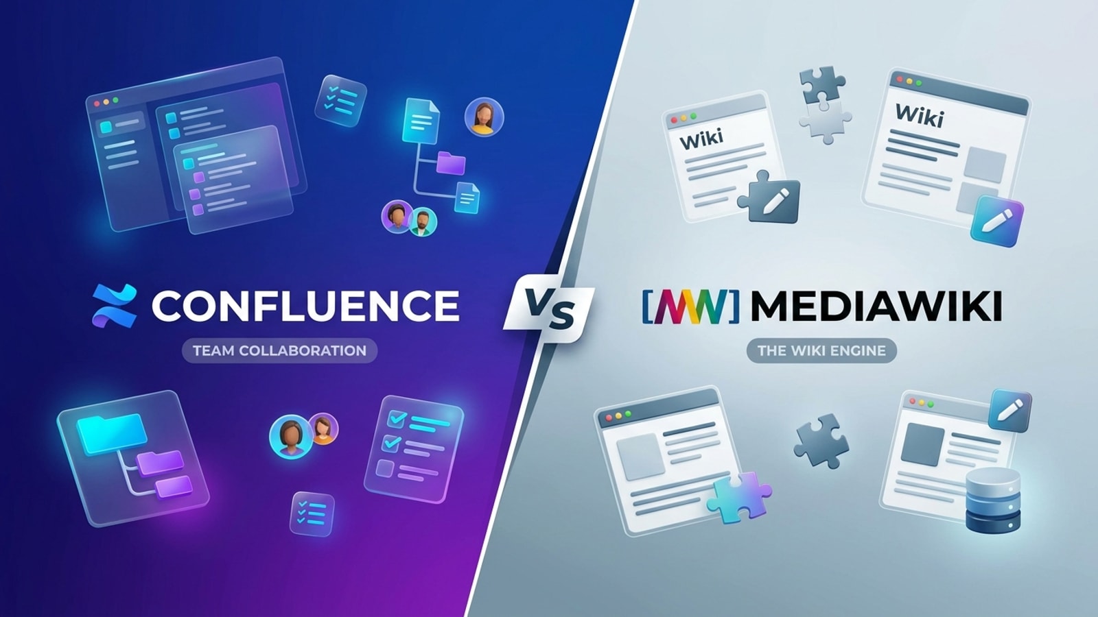 Confluence vs MediaWiki : plateformes wiki avec un modèle d'édition et de collaboration complètement différent