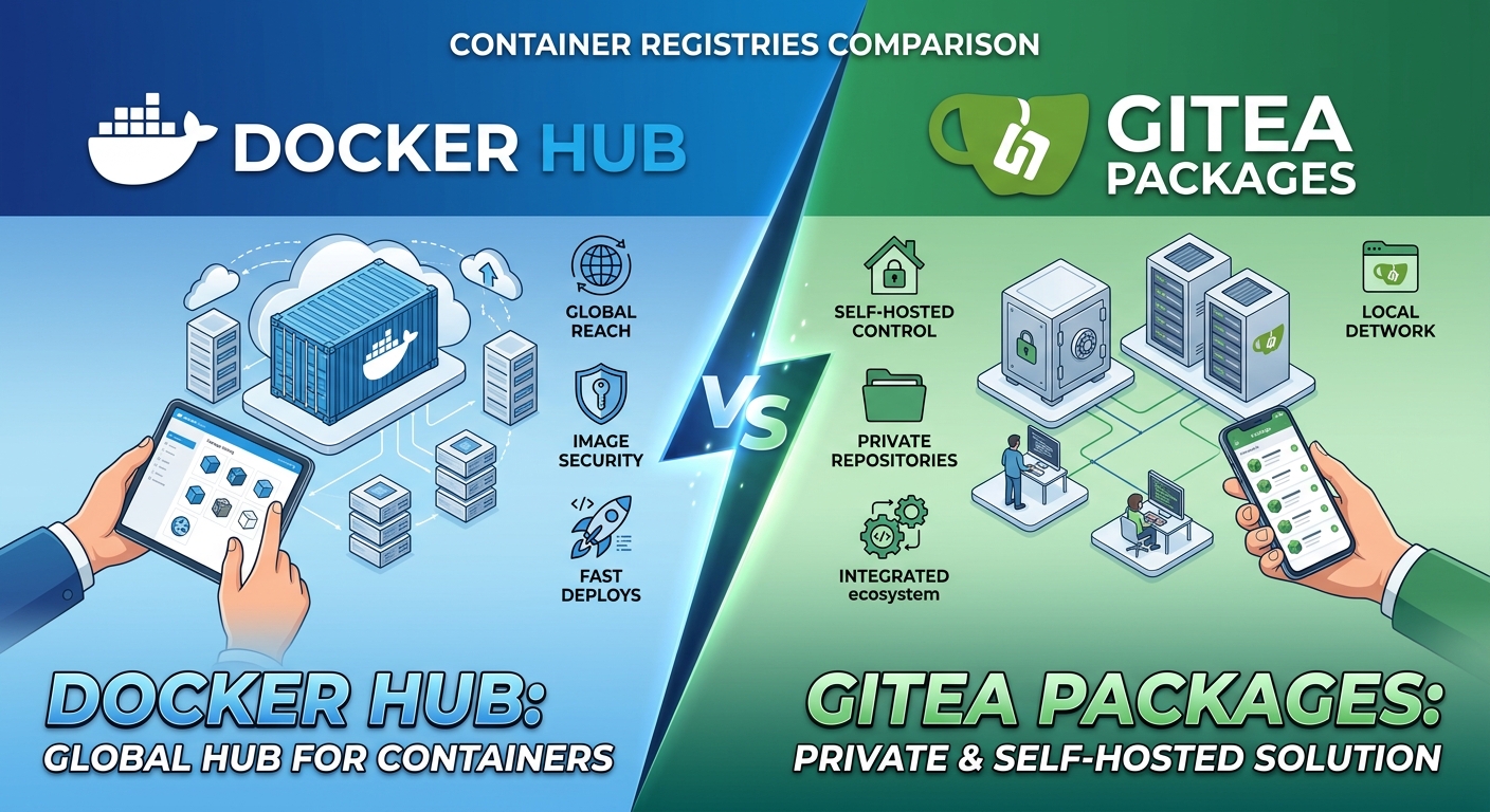 Docker Hub vs Gitea Packages: Container Registries With Completely Different Access Control