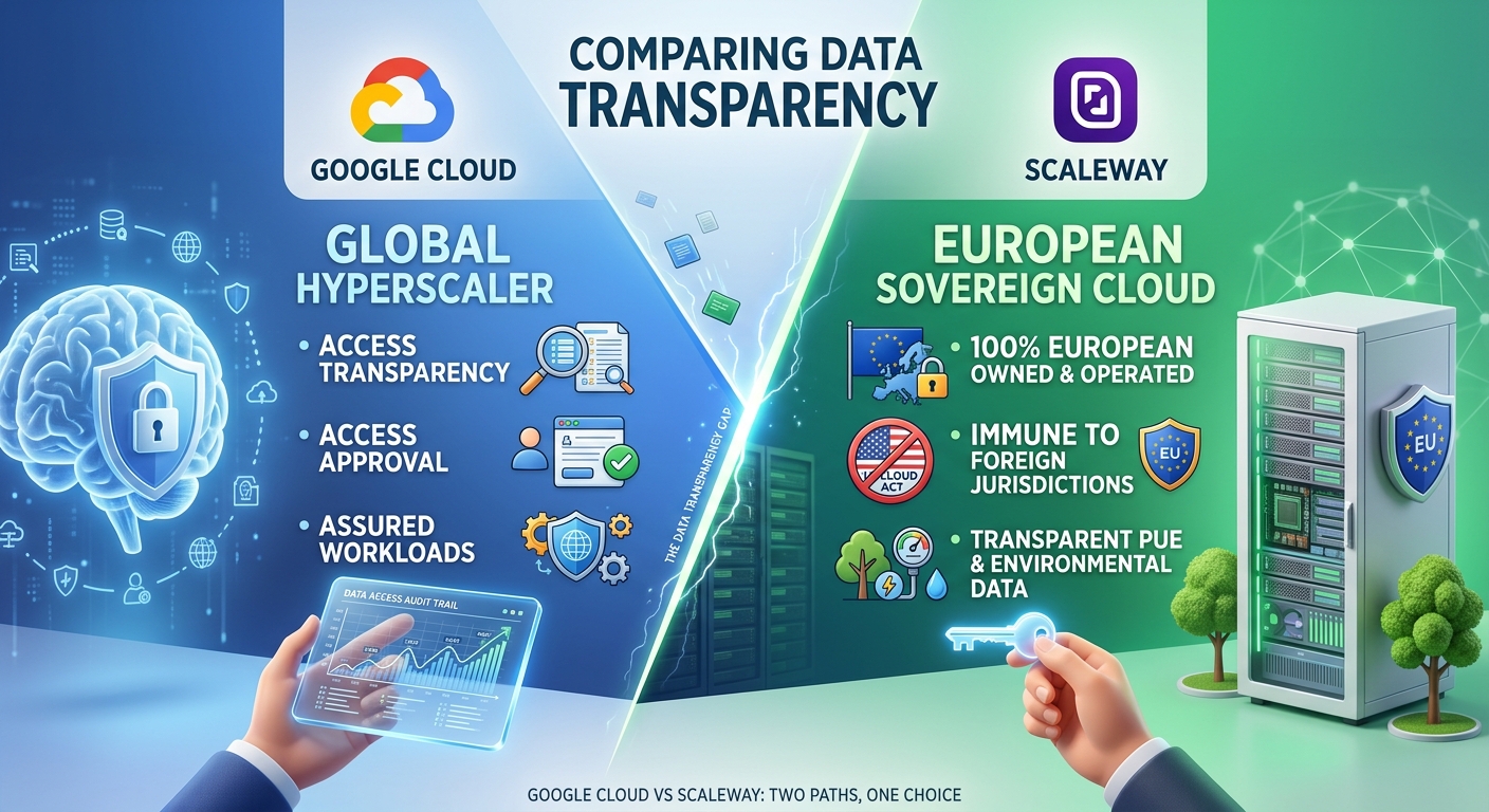 Google Cloud vs Scaleway: Infrastructure Providers With Completely Different Data Transparency