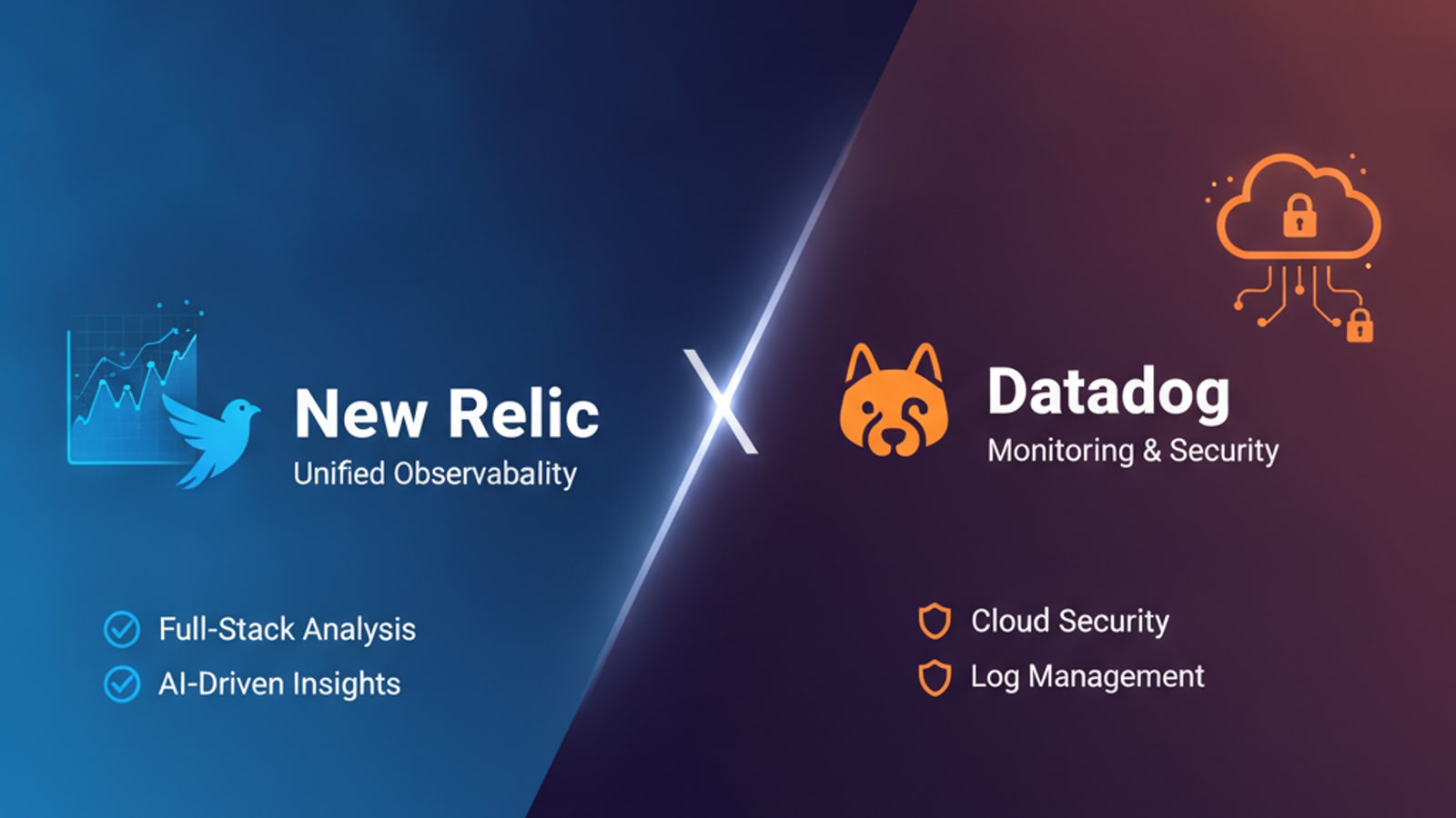 New Relic vs Datadog: plataformas de observabilidad ambas USA pero con modelos de datos diferentes