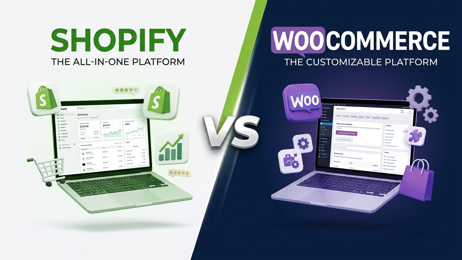 Shopify vs WooCommerce: E-commerce Platforms With Completely Different Fees and Freedom