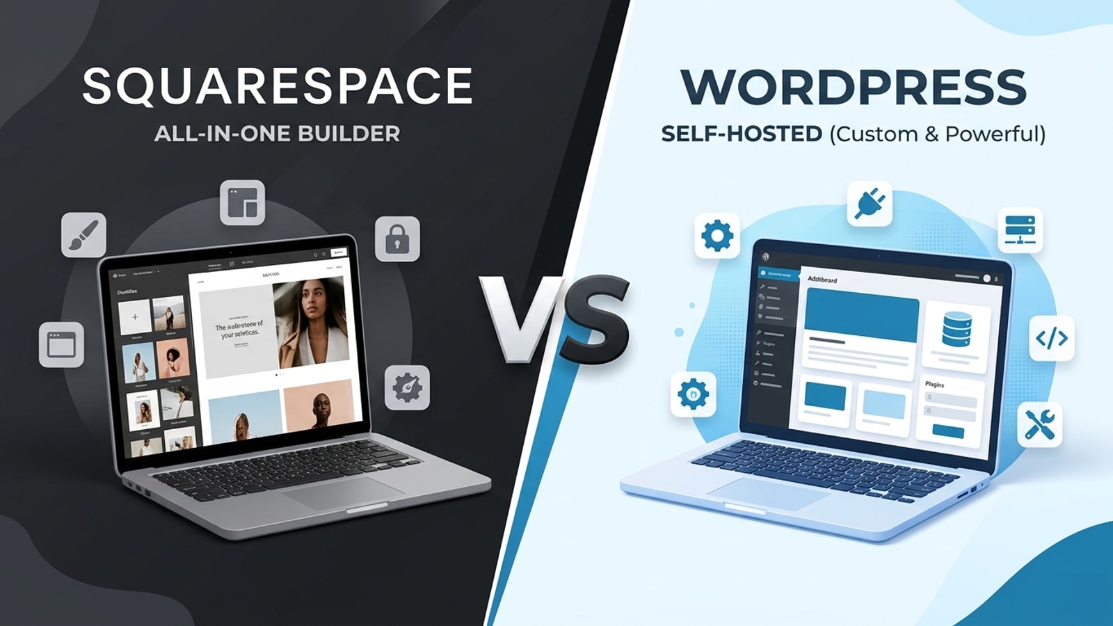 Squarespace vs WordPress Self-Hosted: plataformas de sitios web con control y flexibilidad completamente diferente