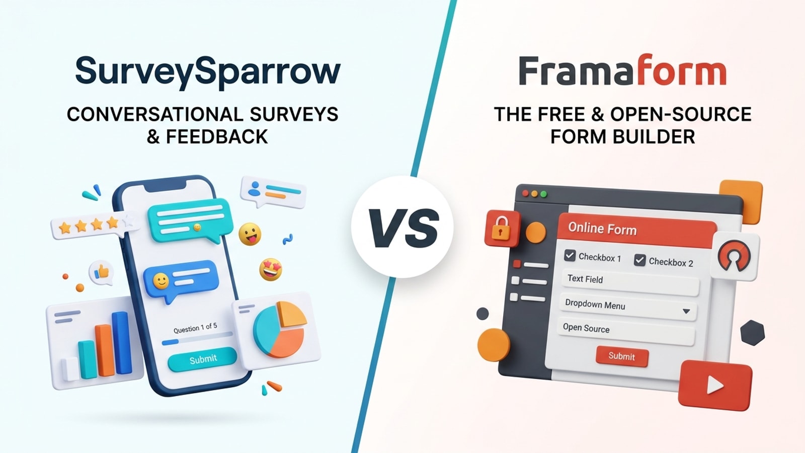 SurveySparrow vs Framaform: Survey Builders With Different Geographic Origin and Privacy
